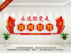 永远跟党走党建文化墙