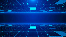 4k蓝色科技空间背景AE模板