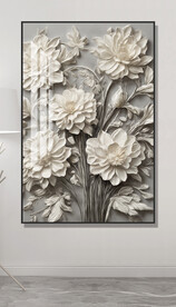 浮雕花朵装饰画