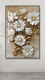 花朵浮雕装饰画