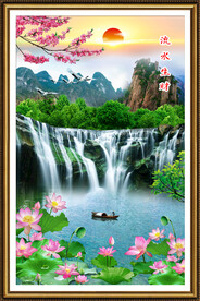 高山流水玄关画