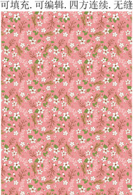 桃花 花朵花卉图案 印花