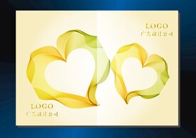 金黄爱心 画册封面