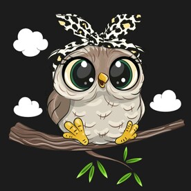 卡通猫头鹰图案