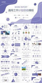 紫色简约动感年终总结汇报ppt