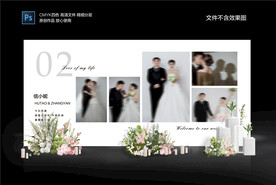 婚礼照片展示区照片墙小清新泰式