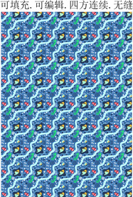 海里世界 卡通鱼 印花 