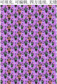 小仙人球 仙人掌图案 