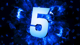 三维蓝色爆炸倒计时视频