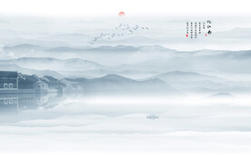 意境水墨江南背景