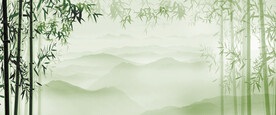 水墨竹子背景墙