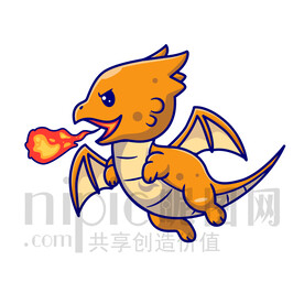 可爱卡通恐龙小飞龙