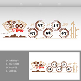 学校五育并举文化墙