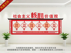 价值观文化背景墙