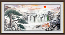 迎客松国画山水