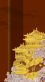 新中式轻奢山水玄关入户装饰画