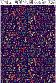 趣味字母  童趣英文图案 印花