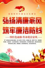 弘扬清廉家风海报