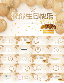 生日快乐生日派对纪念册PPT