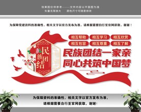 石榴籽精神民族团结文化墙