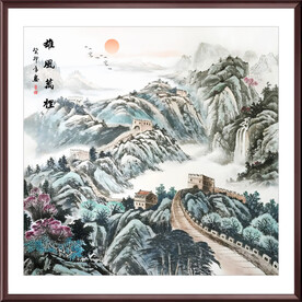 山水国画长城