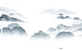 人气 现代中式山水 TIF分层