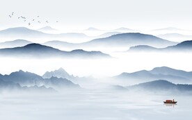 人气 中式清晰山水 TIF分层