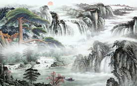 现代 高端中式山水 TiF分层