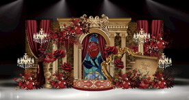 欧式红色婚礼效果图