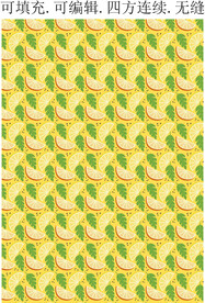 夏季果汁素材  柠檬图案 印花