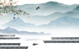 爆款 最新山水背景 TIF分层