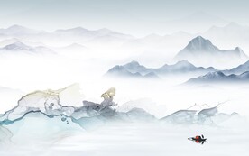 简约 高雅清晰山水 tiF分层