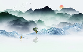 人气 高雅清晰山水 tiF分层