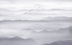 新中式壁画山水画电视背景墙