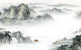 人气 高端中式山水 Tif分层