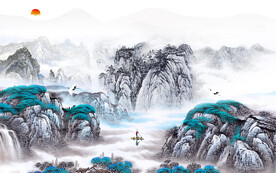 高清 意境电视山水 Tif分层