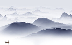 高端 意境电视山水 Tif分层