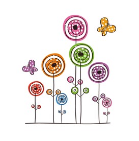 抽象花矢量素材