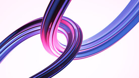 紫色3D立体抽象渐变波浪背景