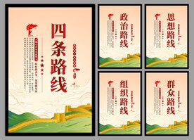 四条路线党建海报