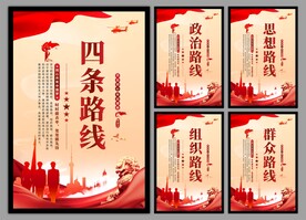 四条路线党建海报