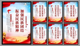 民族团结党建海报