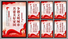 创建文明城市标语海报