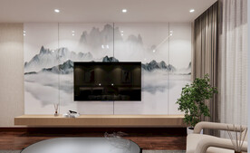 电视背景墙效果图