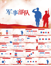 八一军事部队党课青春梦PPT