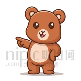 可爱卡通小狗熊棕熊