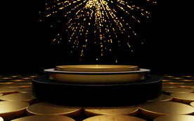 金色抽象立体造型