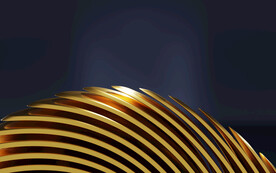 金色抽象立体造型