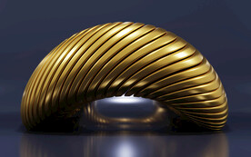 金色抽象立体造型