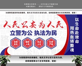 人民公安警察警队警署文化墙